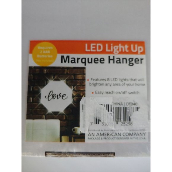 LOVE LED Light Up Marquee Hanger - Picture 3 of 5